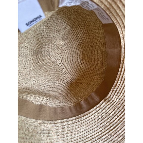 Sonoma Natural Fringe Detail Beach Sun Hat One Size - Picture 8 of 8
